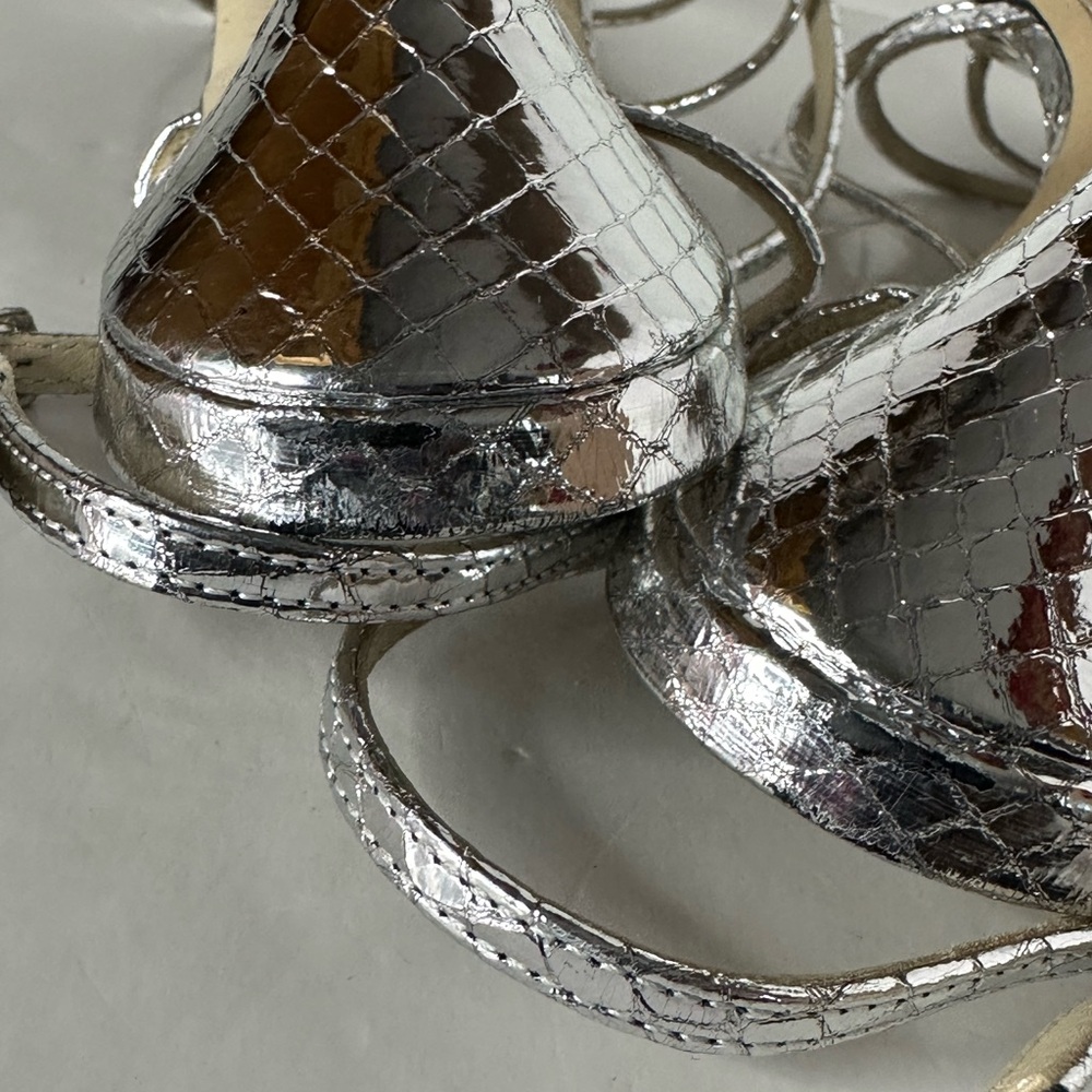 Theory 2” Kitten Heel Sling Back Python Print Sil… - image 6